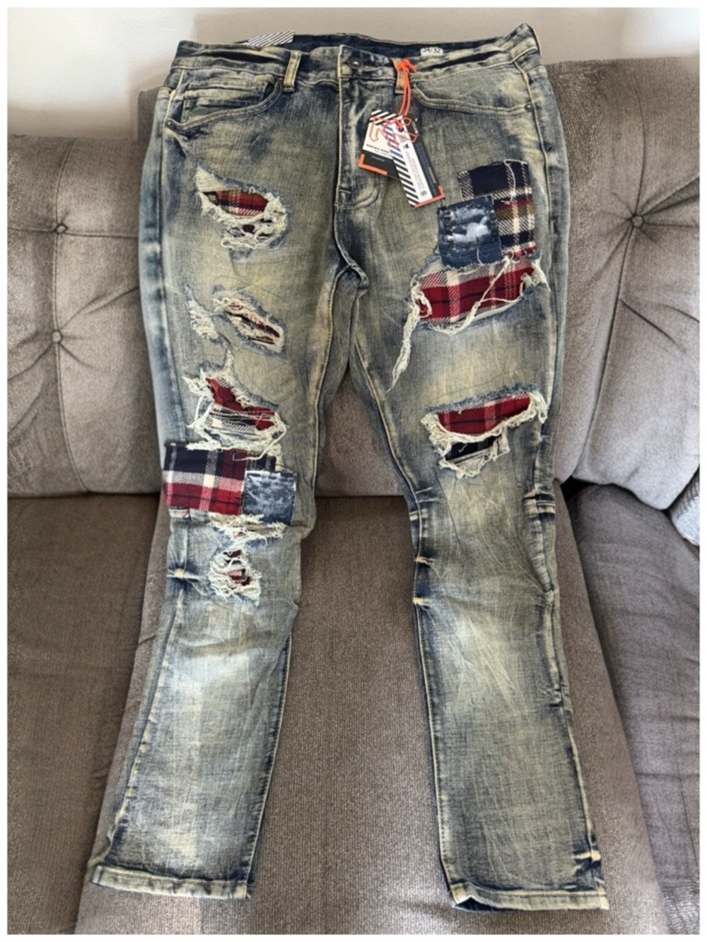True Religion Heritage Blue Slim Straight Jeans